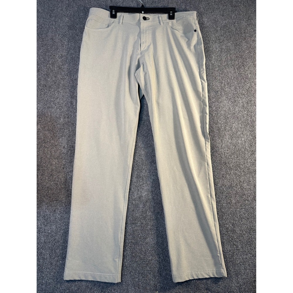Public Rec Workday Pants Mens 38x31 Straight Leg Stone Grey Performance Trousers